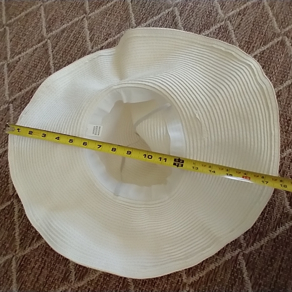 Hat Wide brim straw weaved style Hat adjustable wire trim - Picture 16 of 16
